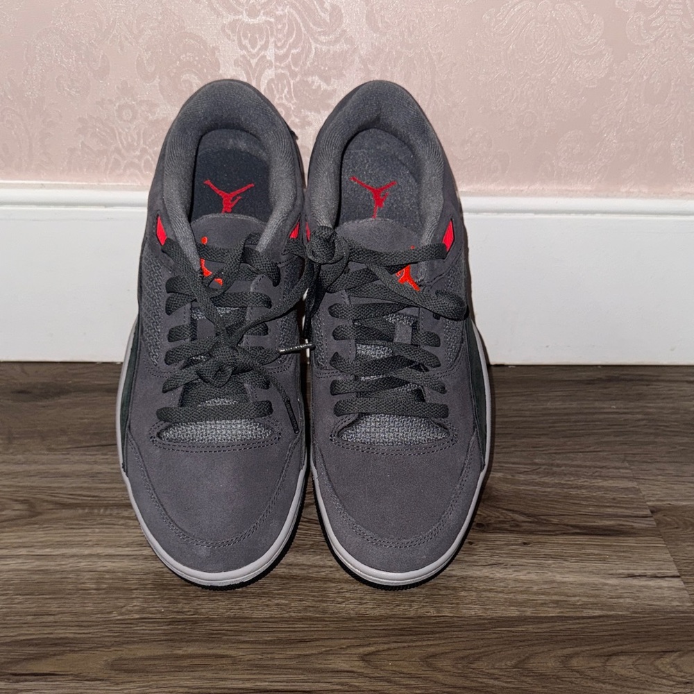 Jordan Gray and Red Sneakers